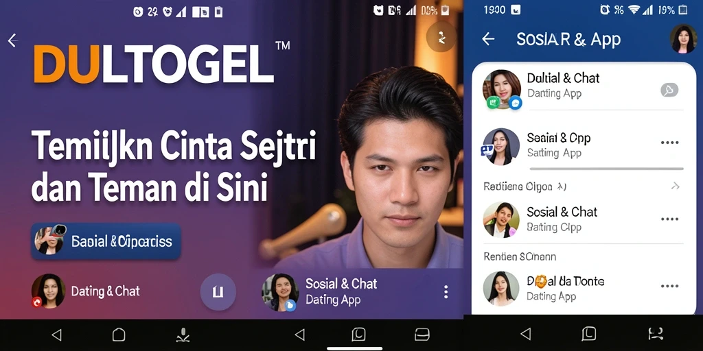 Tampilan antarmuka pengguna DULTOGEL yang menarik dan interaktif.