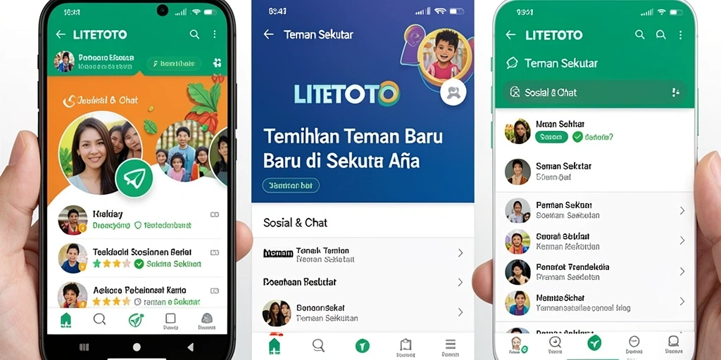 Antarmuka LITETOTO menunjukkan fitur pencarian teman baru.