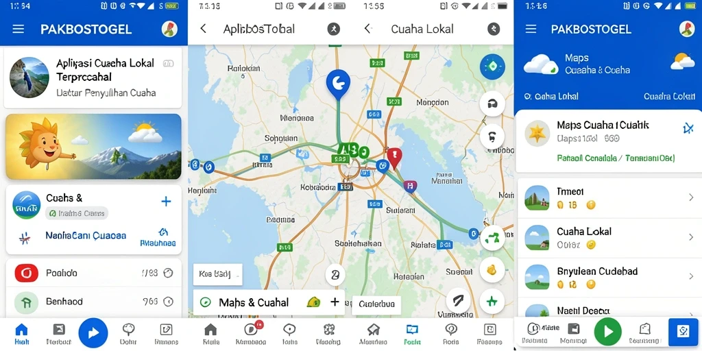 Antarmuka sederhana PAKBOSTOGEL menampilkan informasi cuaca lokal secara jelas.
