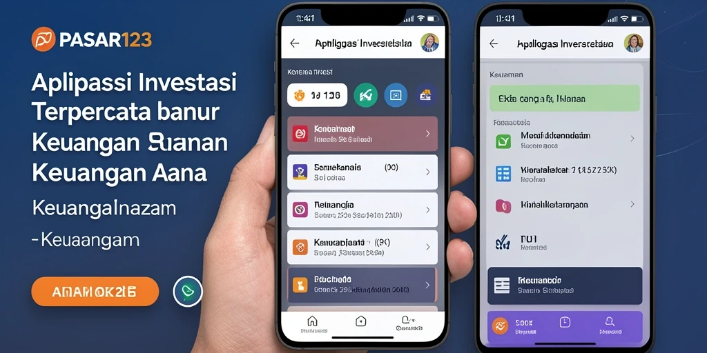 Tampilan utama PASAR123 dengan fitur investasi intuitif.