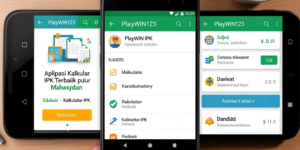 Antarmuka PLAYWIN123 yang sederhana untuk menghitung IPK.