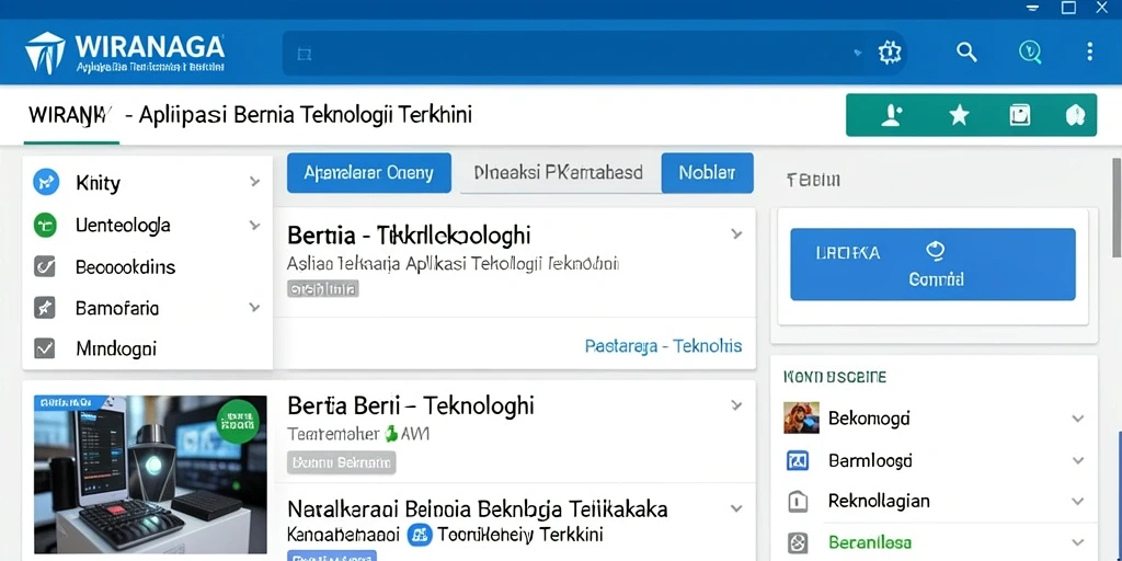 Tampilan antarmuka WIRANAGA yang modern dan intuitif.